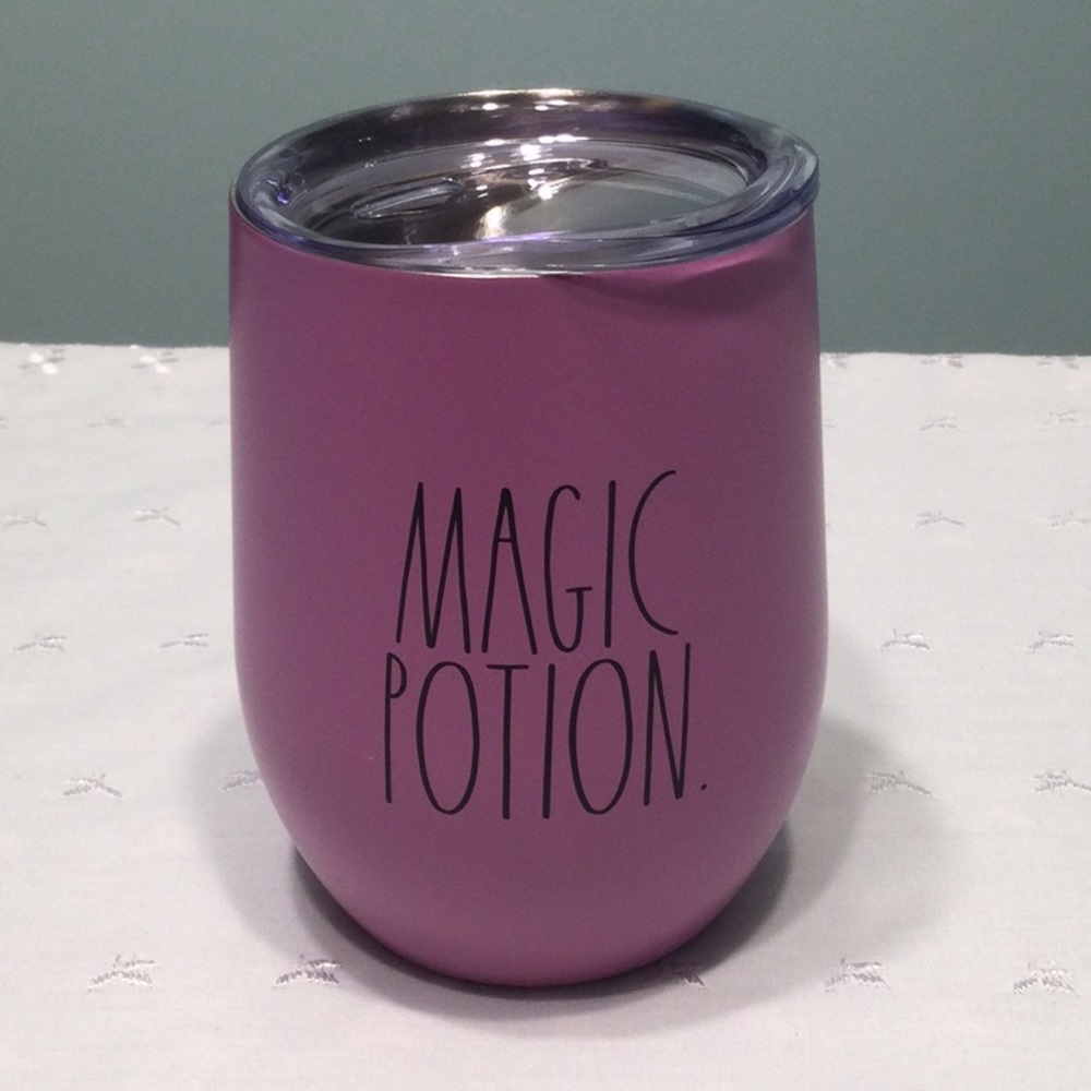 Rae Dunn Insulated Wine Cup with Lid Magic Potion Purple
